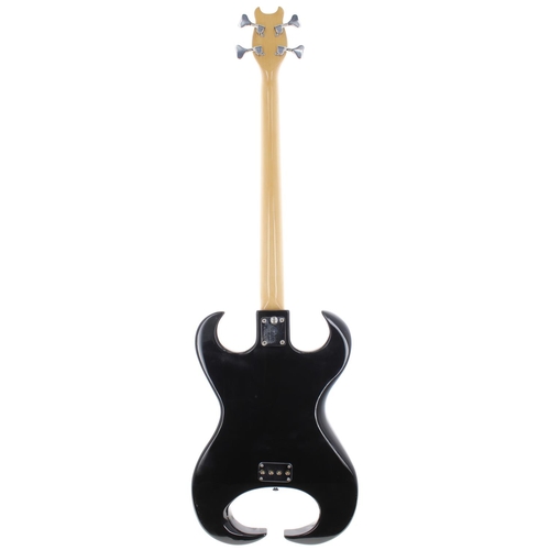 232 - 1980 Burns Scorpion bass guitar, made in England, ser. no. 8xxxx9; Body: black finish, minor dings a... 