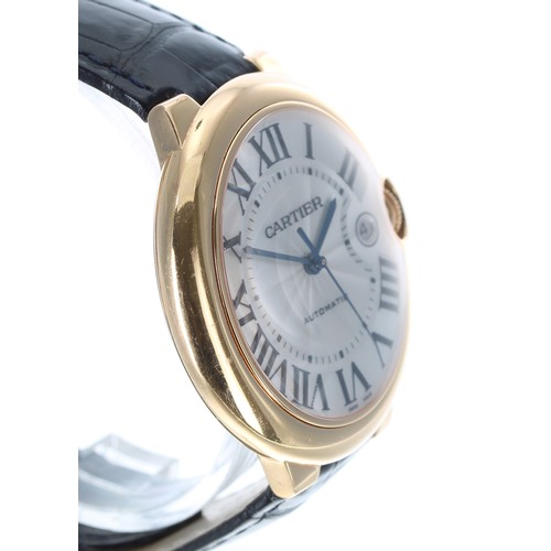 11 - Cartier Ballon Bleu 18ct rose gold automatic gentleman's wristwatch, reference no. 2999, serial no. ... 