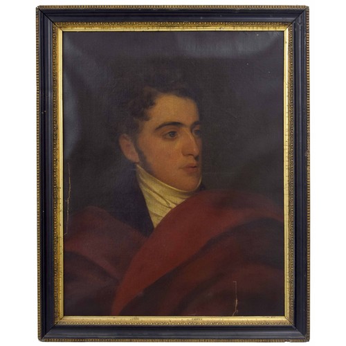 705 - Follower of Sir Thomas Lawrence (19th century) - Portrait of a young man, head and shoulders wearing... 