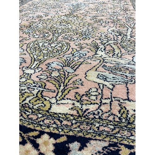 754 - Persian Tree of Life pattern rug, with birds, on a blush pink ground, 68