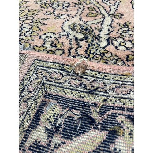 754 - Persian Tree of Life pattern rug, with birds, on a blush pink ground, 68