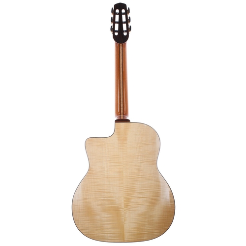 250 - 2008 Steve Toon D-NY nylon string D hole gypsy jazz type acoustic guitar; Back and sides: natural ma... 