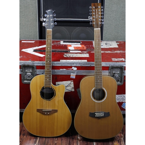 261 - Evolution by Tanglewood TW28/12 twelve string acoustic guitar (bridge lifting); together with an App... 