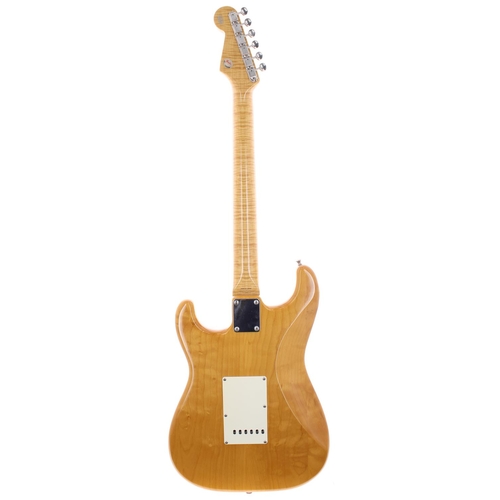 274 - 1996 Fender Foto Flame Stratocaster electric guitar, made in Japan, ser. no. V0xxxx1; Body: natural ... 