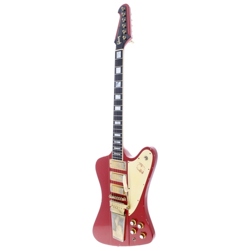 276 - 2008 Gibson Firebird VII electric guitar, made in USA; Body: cardinal red relic refinish; Neck: good... 