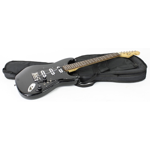 279 - 2003 Squier Strat Adeson pickup prototype electric guitar, black finish, gig bag*This guitar was use... 