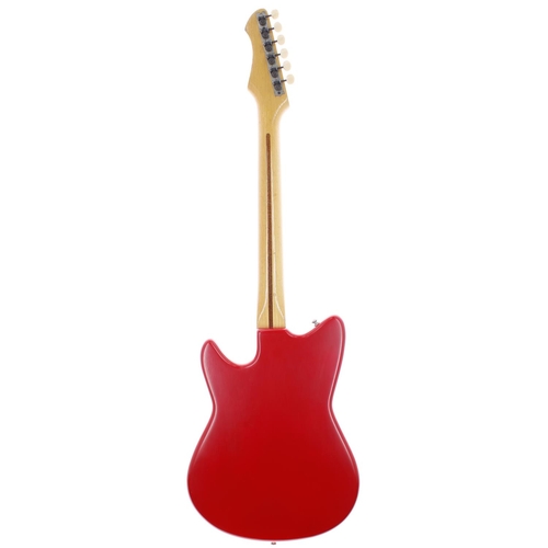 281 - 1962 Futurama Duo electric guitar; Body: red finish; Neck: maple, lacquer checking and minor dings; ... 