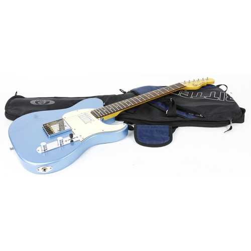 283 - 2015 G&L Tribute Series ASAT Classic electric guitar, made in Indonesia; Body: Lake Placid blue ... 