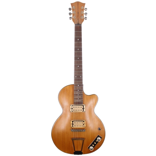 293 - Modified 1960s Hofner Club electric guitar in need of restoration, modifications include DiMarzio hu... 