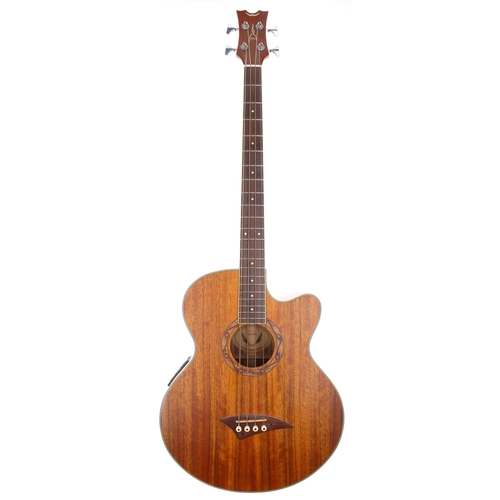 302 - Dean PBDAO electro-acoustic bass guitar; Body: natural; Neck: good; Fretboard: rosewood; Frets: good... 