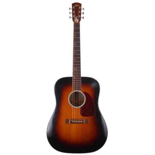 316 - 1966 Levin LN-26 acoustic guitar, made in Sweden, ser. no. 4xxxx7; Body: sunburst finished maple bac... 