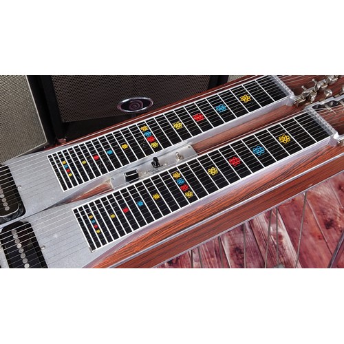 214 - 1970s Emmons Double Ten pedal steel guitar, made in USA, within original fitted hard case and with o... 