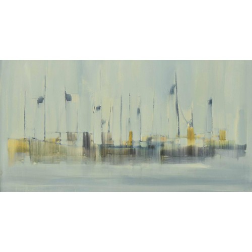 742 - Gerald Parkinson - 'Fishing Boats III', signed, inscribed and dated 1965 verso, together with the ar... 