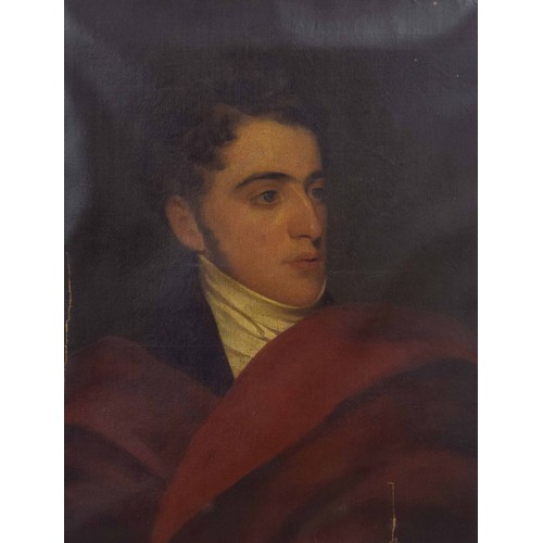 705 - Follower of Sir Thomas Lawrence (19th century) - Portrait of a young man, head and shoulders wearing... 