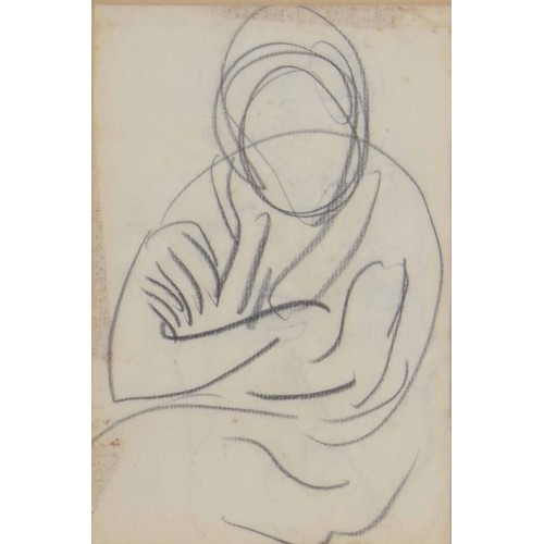 651 - Attributed to Ronald Ossory Dunlop RA (19th/20th century) - mother and child, pencil study, a prepar... 