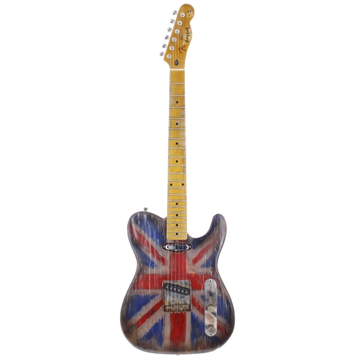 337 - Raygun Relics T Type electric guitar; Body: stressed Union Jack finish; Neck: distressed maple; Fret... 