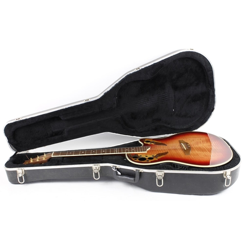 345 - Ovation Celebrity Deluxe CS257 electro-acoustic guitar, made in Korea; Back and sides: Lyrachord bow... 