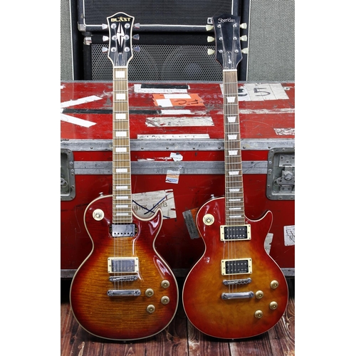 360 - Two LP Type electric guitars to include a Sheridan and another branded Blast (at fault) (2)... 