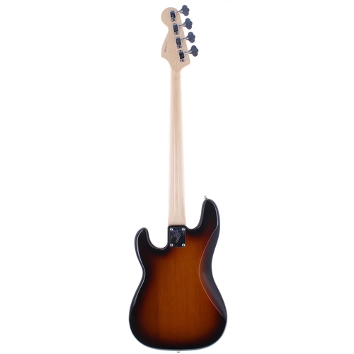 334 - Squier by Fender Precision Bass guitar; Body: sunburst finish, a few minor marks; Neck: maple, repla... 