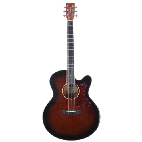 346 - Tanglewood Winterleaf TW4 SJWB electro-acoustic guitar; Back and sides: laminated mahogany; Top: sun... 