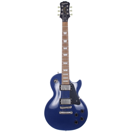 354 - 2010 Epiphone Limited Edition Custom Shop Les Paul Studio electric guitar, made in China; Body: blue... 