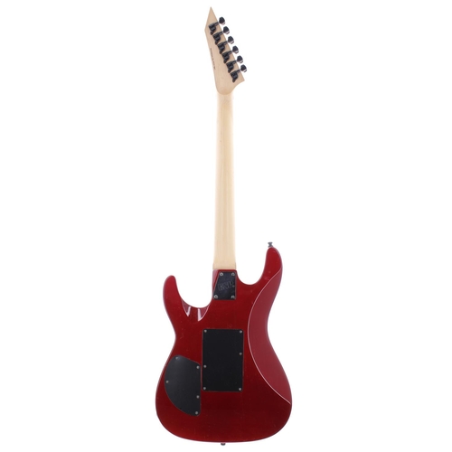 362 - 2003 LTD by ESP MH-50 electric guitar, made in Indonesia; Body: red finish, dings and marks, mainly ... 