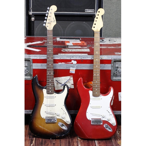 373 - Squier by Fender Bullet Strat electric guitar; together with another S Type electric guitar in need ... 