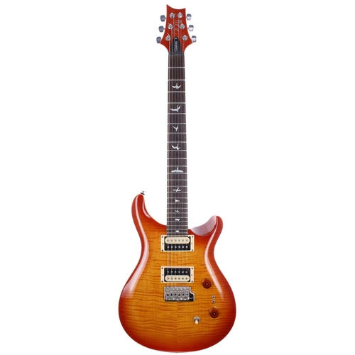 375 - 2020 Paul Reed Smith (PRS) SE Custom 24 electric guitar, made in Indonesia; Body: amber burst finish... 