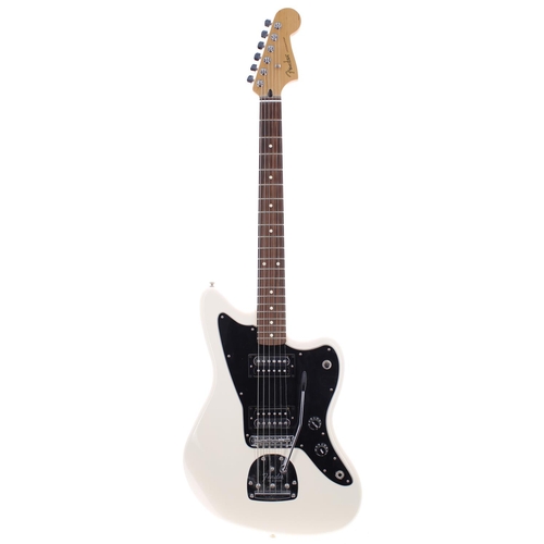 393 - 2014 Fender Jazzmaster HH electric guitar, made in Mexico, ser. no. MX14xxxxx5; Body: Olympic white ... 