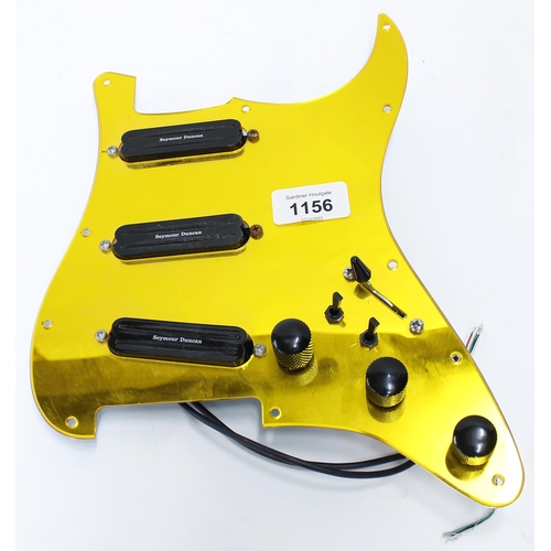 1156 - Loaded S Type scratchplate fitted with a set of Seymour Duncan SHR1 rail pickups, CTS pots, push-pul... 