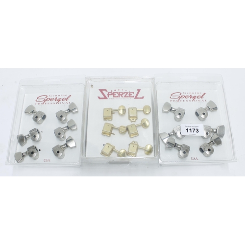 1173 - Two sets of Sperzel locking guitar tuners; together with a set of gold plated Kluson style tuners... 