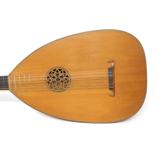 1542 - Contemporary lute by and labelled Max Kurzendorfer..., Markneukirchen, 1945, with thirteen ribbed ma... 