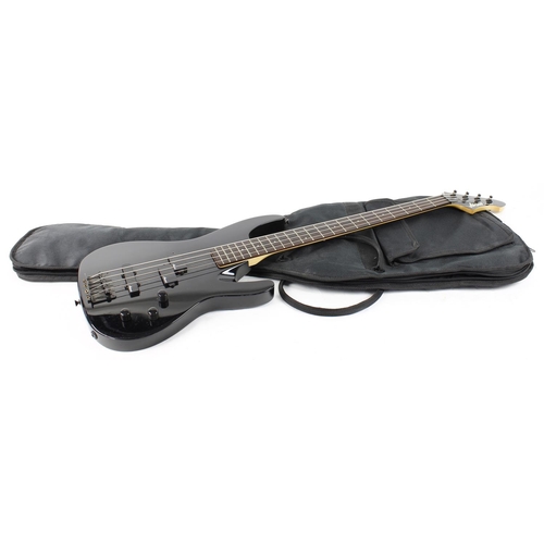 399 - Aria Pro II Magna Series MAB-20 bass guitar; Body: black finish, a few minor surface marks; Neck: ma... 