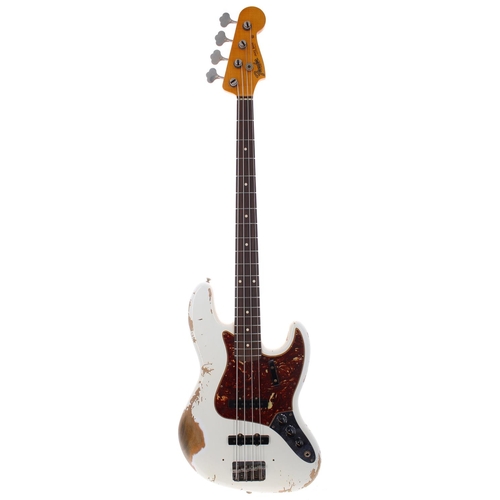 401 - 2020 Fender Custom Shop 1964 Jazz Bass Relic bass guitar, made in USA ser. no. R1xxxx0; Body: Olympi... 