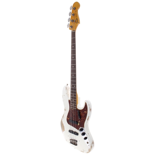 401 - 2020 Fender Custom Shop 1964 Jazz Bass Relic bass guitar, made in USA ser. no. R1xxxx0; Body: Olympi... 