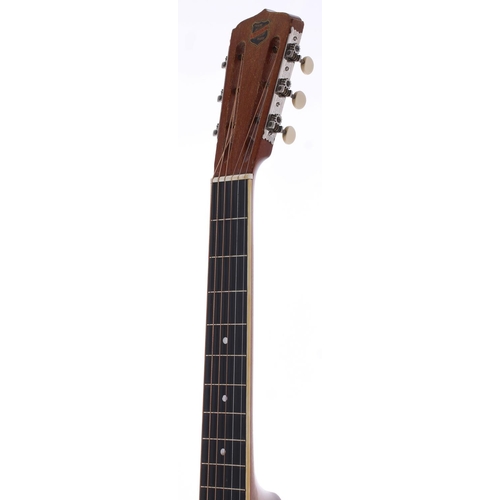 402 - 1928 National Tricone resonator guitar, made USA, ser. no. 0xx6; Body: nickel plated steel, various ... 