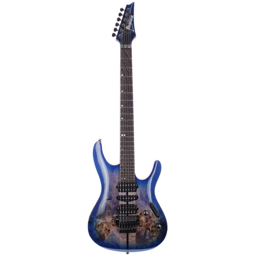 403 - 2019 Ibanez Premium S1070PBZ electric guitar, made in Indonesia, ser. no. I19xxxxxx2; Body: Cerulean... 