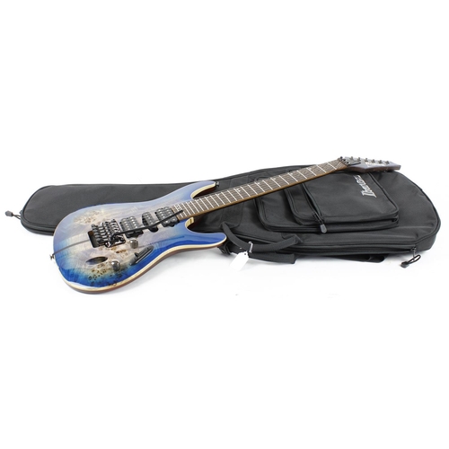 403 - 2019 Ibanez Premium S1070PBZ electric guitar, made in Indonesia, ser. no. I19xxxxxx2; Body: Cerulean... 