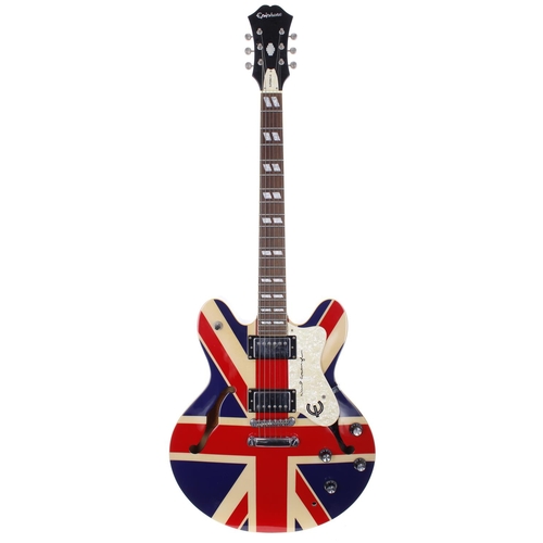 407 - 2003 Epiphone Noel Gallagher's signature Supanova Union Jack electric guitar, ser. no. U03xxxxx5; Bo... 