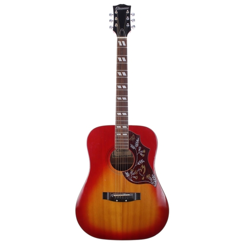 78 - 1970s Columbus Model 197 acoustic guitar, made in Japan; Body: cherry sunburst finish, a few minor d... 