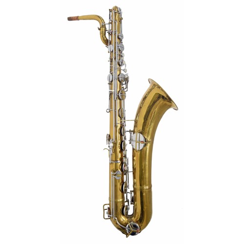 1802 - C.G Conn Ltd. 12M 'Crossbar' Baritone Saxophone, 1925, ser. no. M156704, case