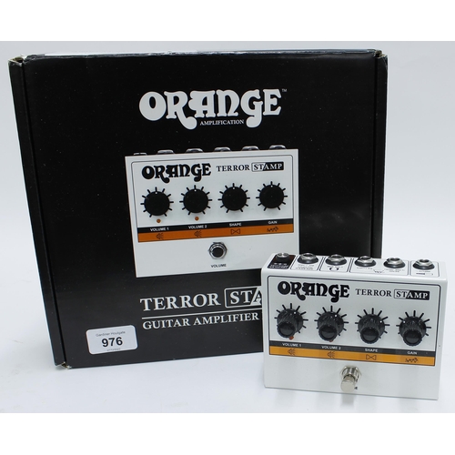 976 - Orange Terror Stamp guitar amplifier pedal, boxed