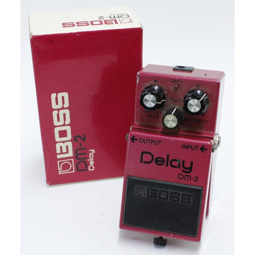 993 - 1981 Boss DM-2 Delay guitar pedal, made in Japan, ser. no. 081500, black label, boxed... 