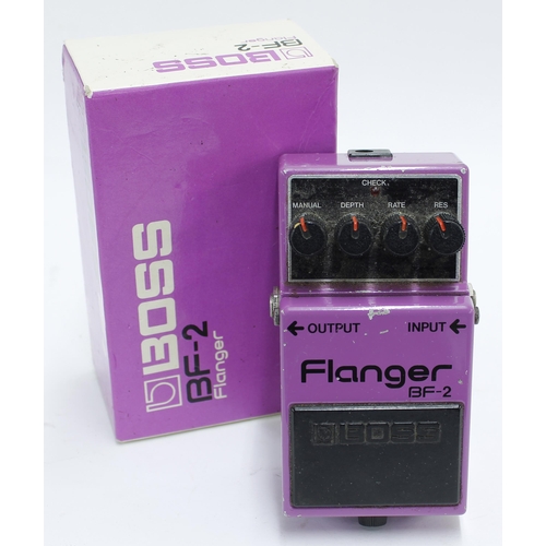 994 - 1981 Boss BF-2 Flanger guitar pedal, made in Japan, ser. no. 070400, black label, boxed... 