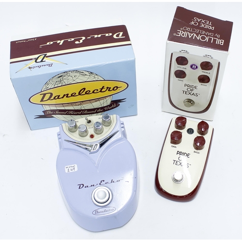 952 - Danelectro Dan-Echo guitar pedal; together with a Billionaire by Danelectro Pride of Texas guitar pe... 