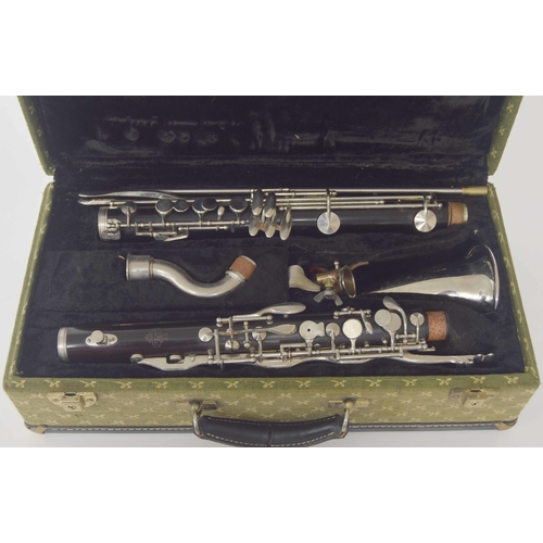 1823 - Alto clarinet by and stamped Leblanc, Paris, ser. no. 8567, case