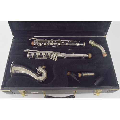 1825 - Good alto clarinet by and stamped Selmer, Paris, France, Series 9, ser. no. U8186, mouthpiece, case&... 