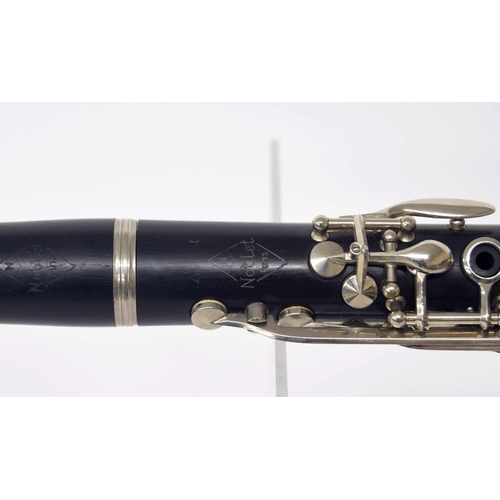 1829 - Clarinet by and stamped Noblet, Paris, ser. no. B71375, mouthpiece, case