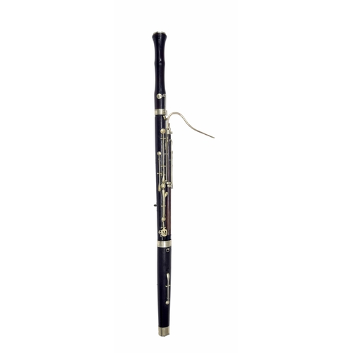 1834 - Old bassoon stamped C. Mahillon & Co, London & Brussels, crook, within a fitted case; also a... 