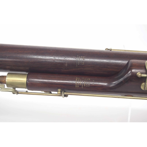 1836 - Good bassoon by and stamped on all joints Hawkes & Son, Excelsior Sonorus Class, Makers, London ... 